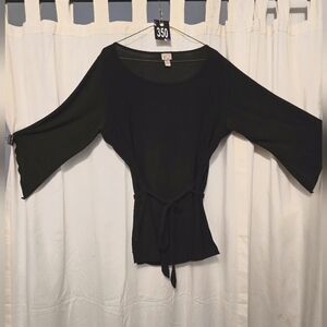 #350 Black tie back tunic